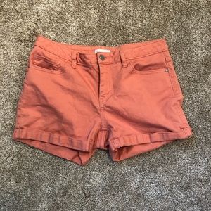 LC Lauren Conrad Orange Jean Shorts